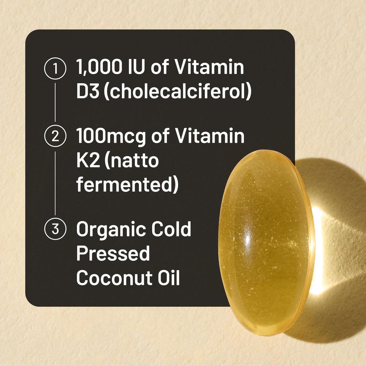 NatureWise Vitamin D3 1000IU + K2 (MK7) 100mcg with Organic Extra Virgin Coconut Oil - Supports Calcium Absorption, Bone & Immune Health - Non-GMO NatureWise