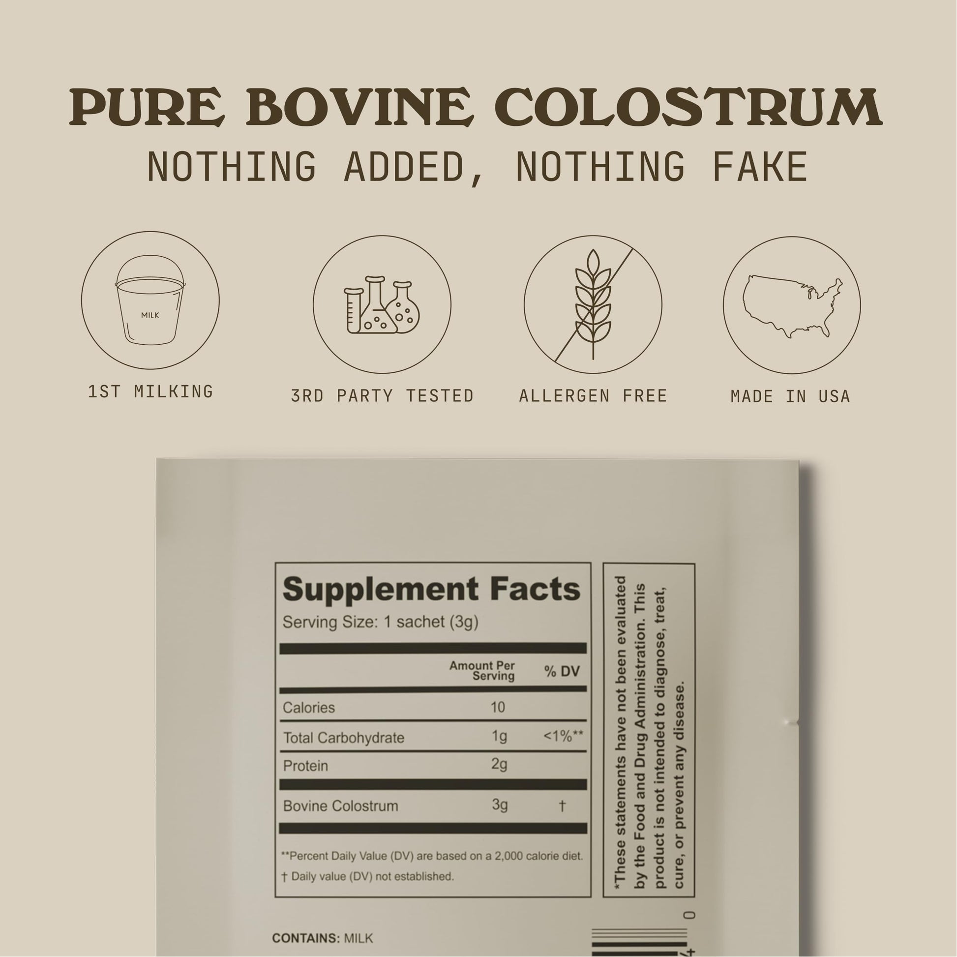 COWBOY COLOSTRUM Powder Travel Packs - Bovine Colostrum Powder - First Day Milking Whole Colostrum - Grass Fed Colostrum Supplement for Gut Health, Immunity, Skin & Hair (Unflavored, 30 Servings) COWBOY COLOSTRUM buy australia supplements