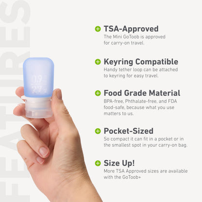 humangear GoToob+ 3-Pack, Large (3.4 fl oz), Clear/Purple/Teal | Refillable & Leak-Proof Silicone Travel Size Bottles with Locking Cap for Toiletries, Camping & TSA Carry-On Gsupps Australia
