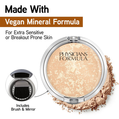 Physicians Formula Mineral Wear Talc-Free Face Powder, Light Coverage Mineral Makeup for Sensitive Skin – Translucent Physicians Formula