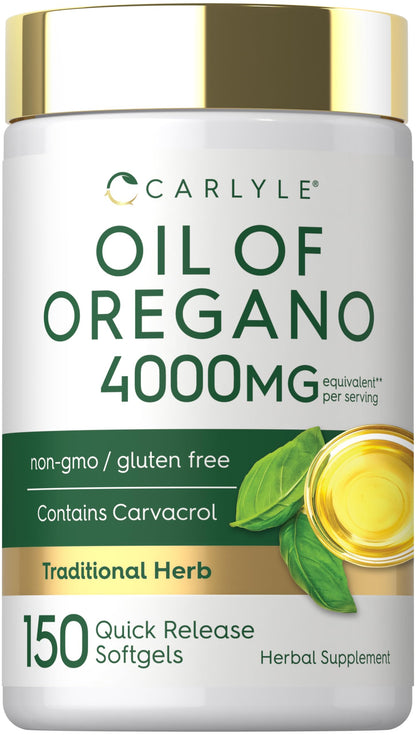 Carlyle Oregano Oil Supplement | 150 Softgel Capsules | Contains Carvacrol | Non-GMO & Gluten Free Formula Carlyle
