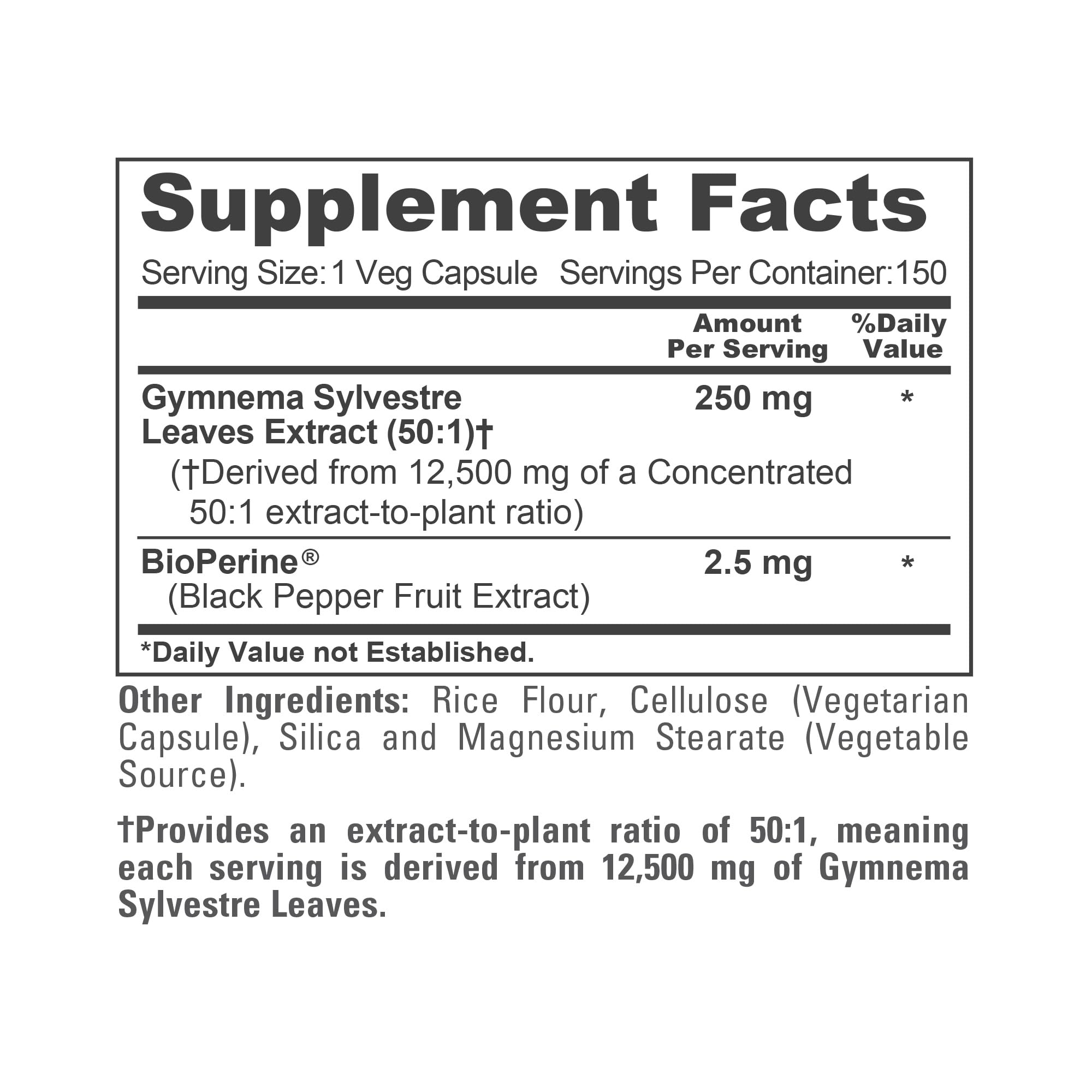 NusaPure Gymnema Sylvestre 50:1 Extract, 250 mg Equivalent to 12,500mg Per Vegan Caps - 150 Count (Non-GMO, Vegan, Bioperine) NusaPure buy australia supplements