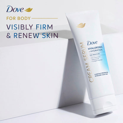 Dove Body Cream Serum Hyaluronic + Hydration for Extra Dry, Flaky Skin 8oz Dove