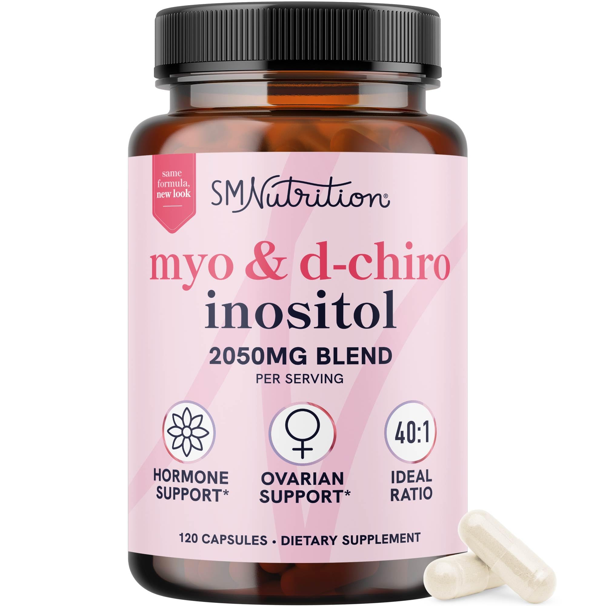 Myo-Inositol & D-Chiro Inositol for Hormone Balance for Women | Fertility, Ovarian Health & Cycle Support | Ideal 40:1 Ratio, Myoinositol 2000mg & D Chiro 50mg | Ovarian Support Vitamins | 120 Ct. SMNutrition buy australia supplements