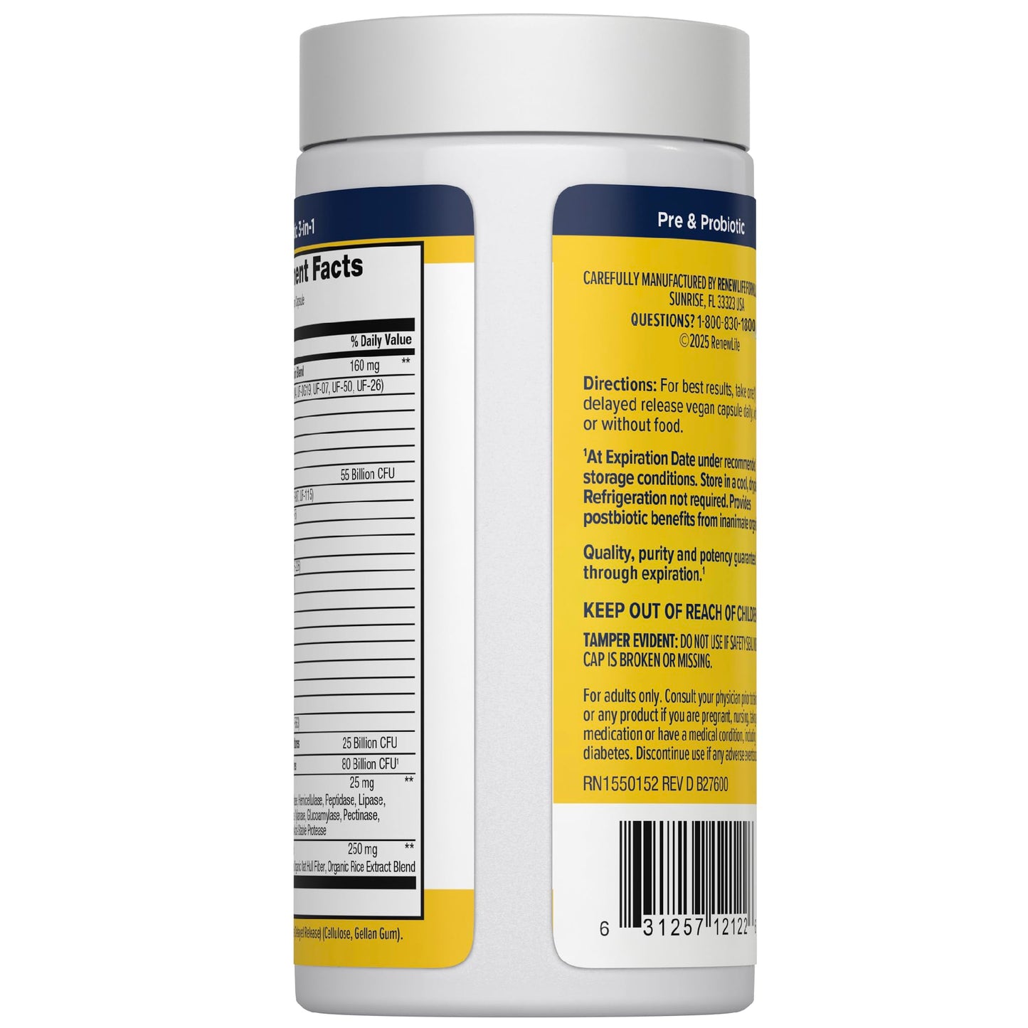 Renew Life Extra Care Digestive Probiotic Capsules, 50 Billion CFU Guaranteed, Daily Supplement Supports Immune, Digestive, Respiratory Health(1), L. Rhamnosus GG, Dairy, Soy and Gluten-Free, 90 Count | 90 Vegetarian Capsules | Supports Digestive, Immune Gsupps Australia