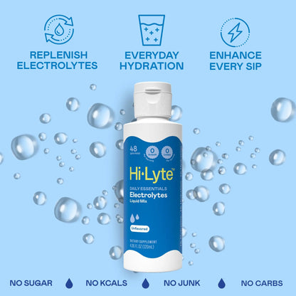 Hi-Lyte Electrolytes for Fasting, Immune Support and Rapid Hydration | 48 Servings | NO Calories NO Sugar | 20%+ More Potassium, Magnesium & Zinc Hi-Lyte