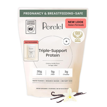 Perelel Triple-Support Plant Based Protein Powder, Creamy Vanilla, 20g Vegan Protein Powder, 3g Creatine Monohydrate, & 5g Prebiotic Fiber per Serving, Dairy Free, Perelel buy australia supplements