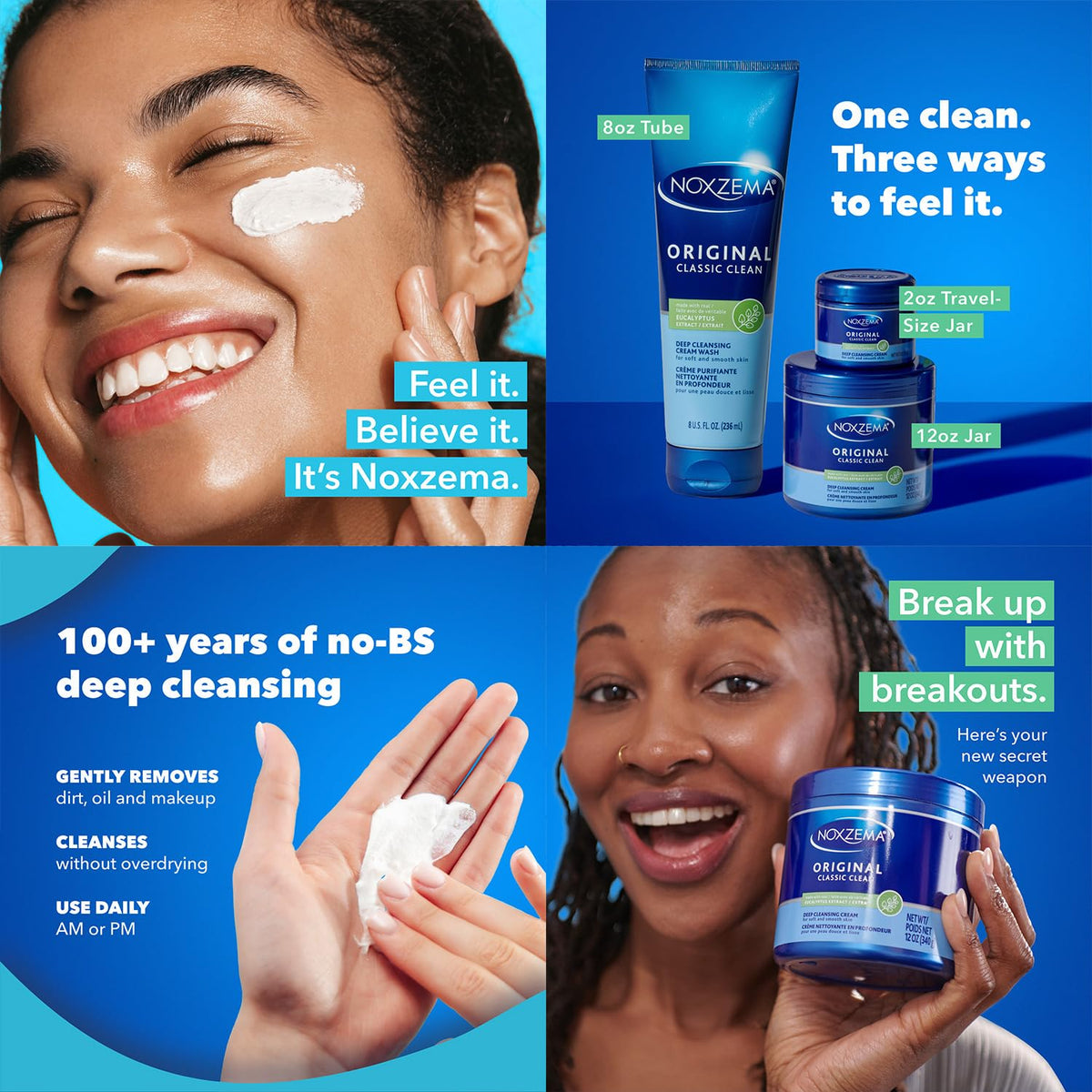 Noxzema Travel-Friendly Face Cleanser + Ultimate Clear Anti-Blemish Pads Noxzema