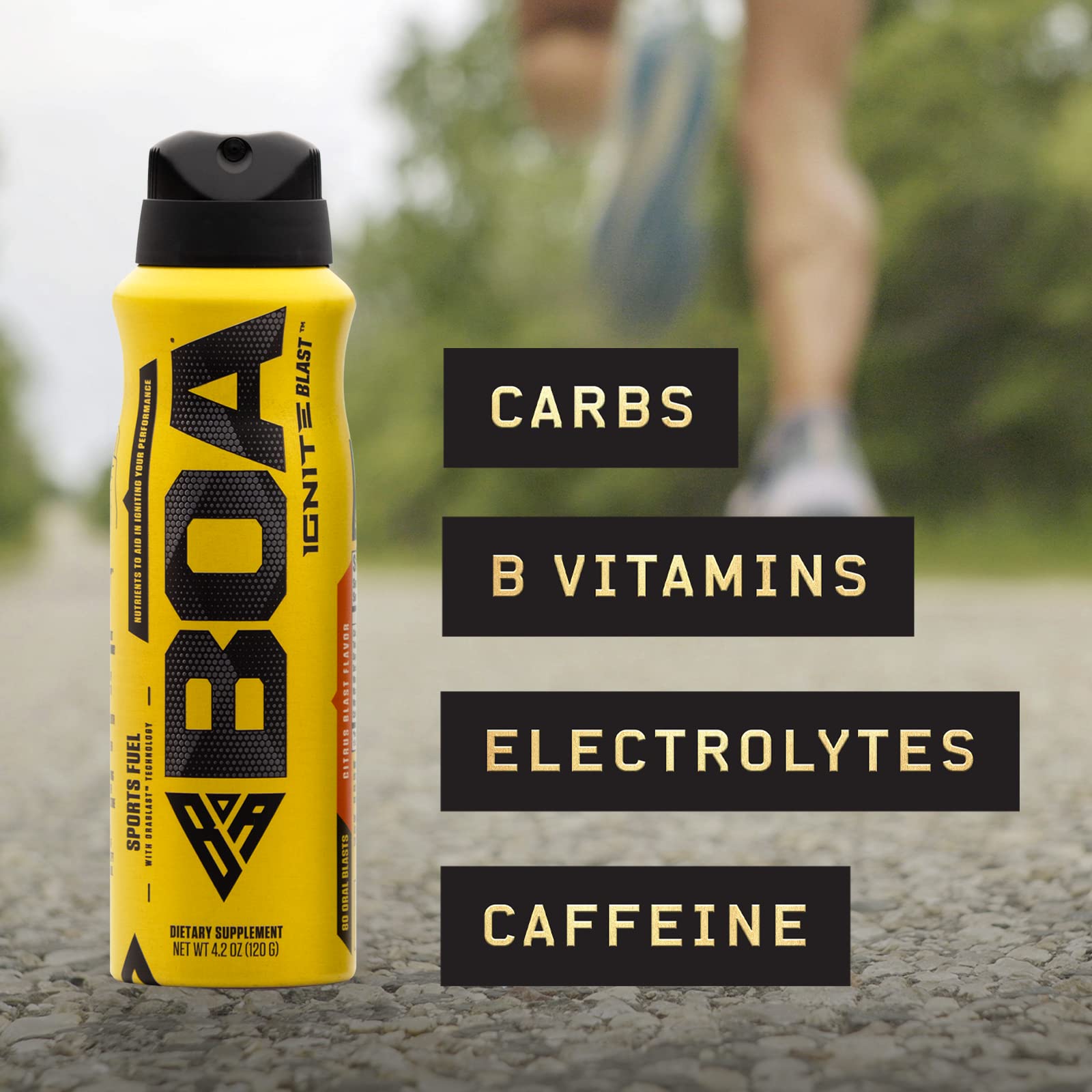 BOA Ignite Blast – Oral Aerosol Rapid Energy Solution – Pre Workout with Caffeine, B Vitamins BOA Nutrition Inc buy australia supplements