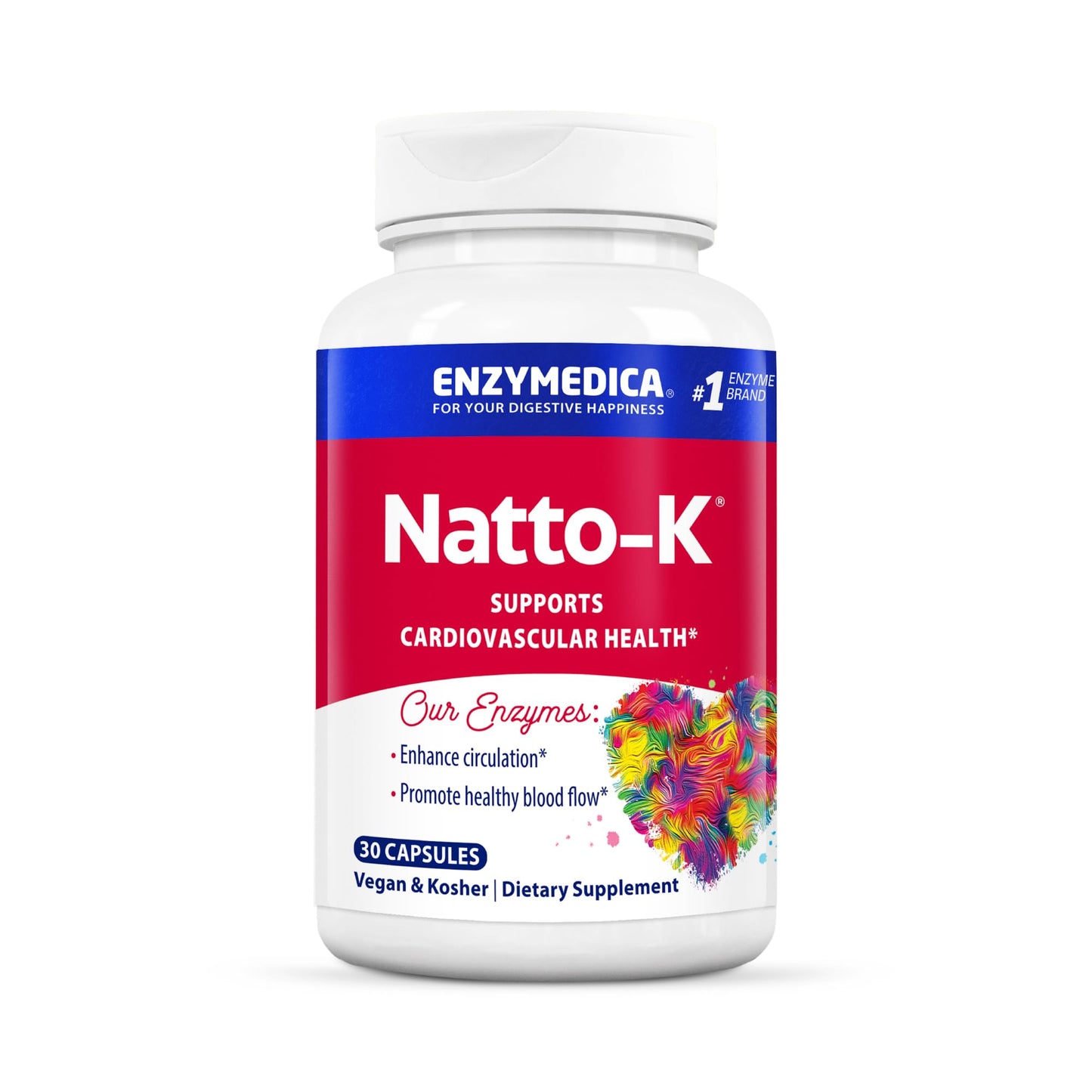 Enzymedica Natto-K Capsules, Vegan, Gluten Free, Kosher - 90 Capsules Gsupps Australia