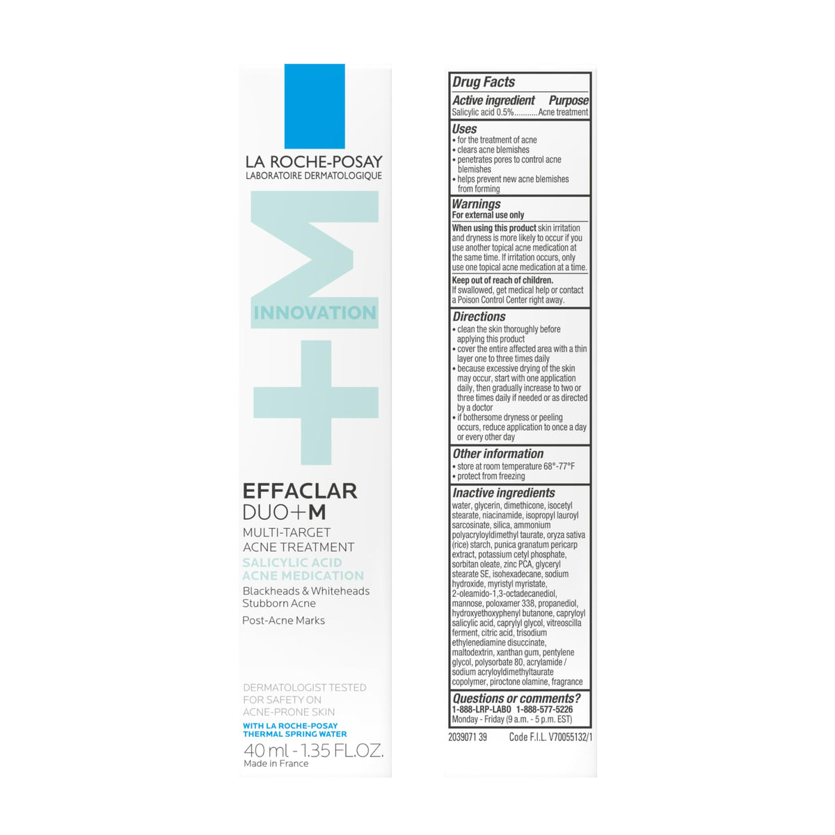 La Roche-Posay Effaclar Salicylic Acid Acne Treatment for Face 1.35 oz La Roche-Posay