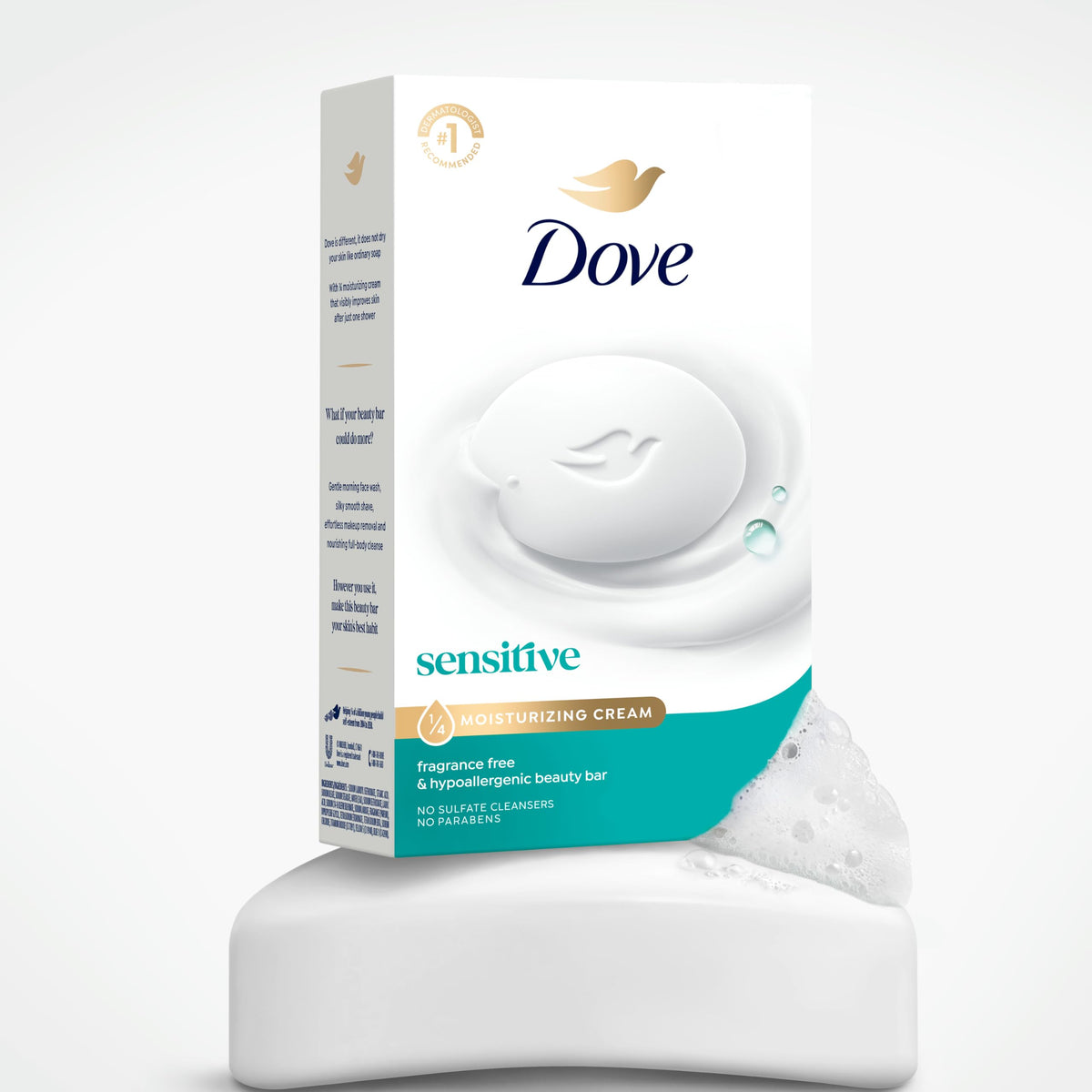 Dove Beauty Bar Soap Sensitive, 3.75 oz 6 Bars Dove