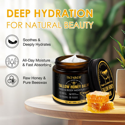 Beef Tallow for Skin, Beef Tallow for Face, Hydrating Tallow Balm with TKTALKER