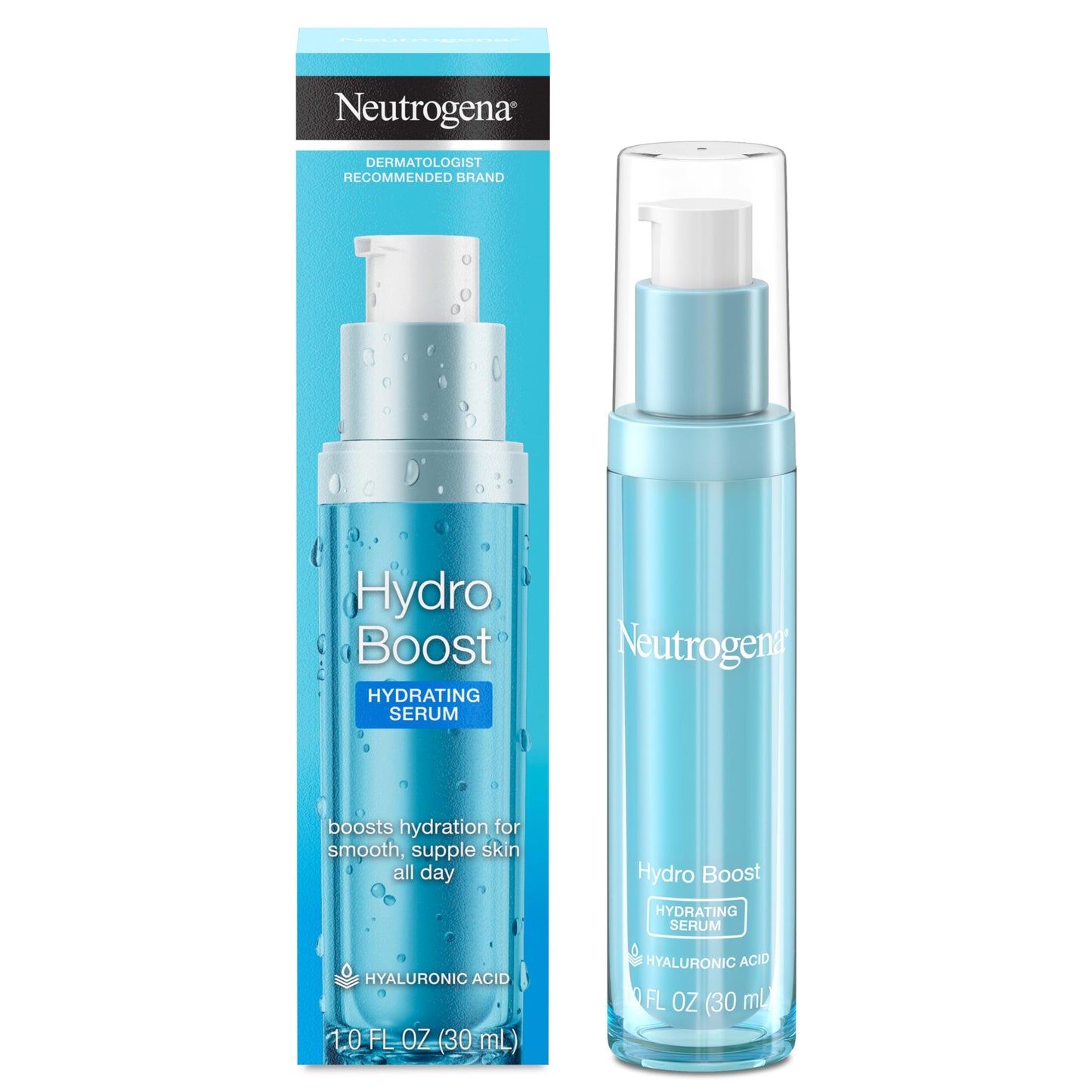 Neutrogena Hydro Boost Hydrating Hyaluronic Acid Face & Neck Serum, Fast-Absorbing Neutrogena