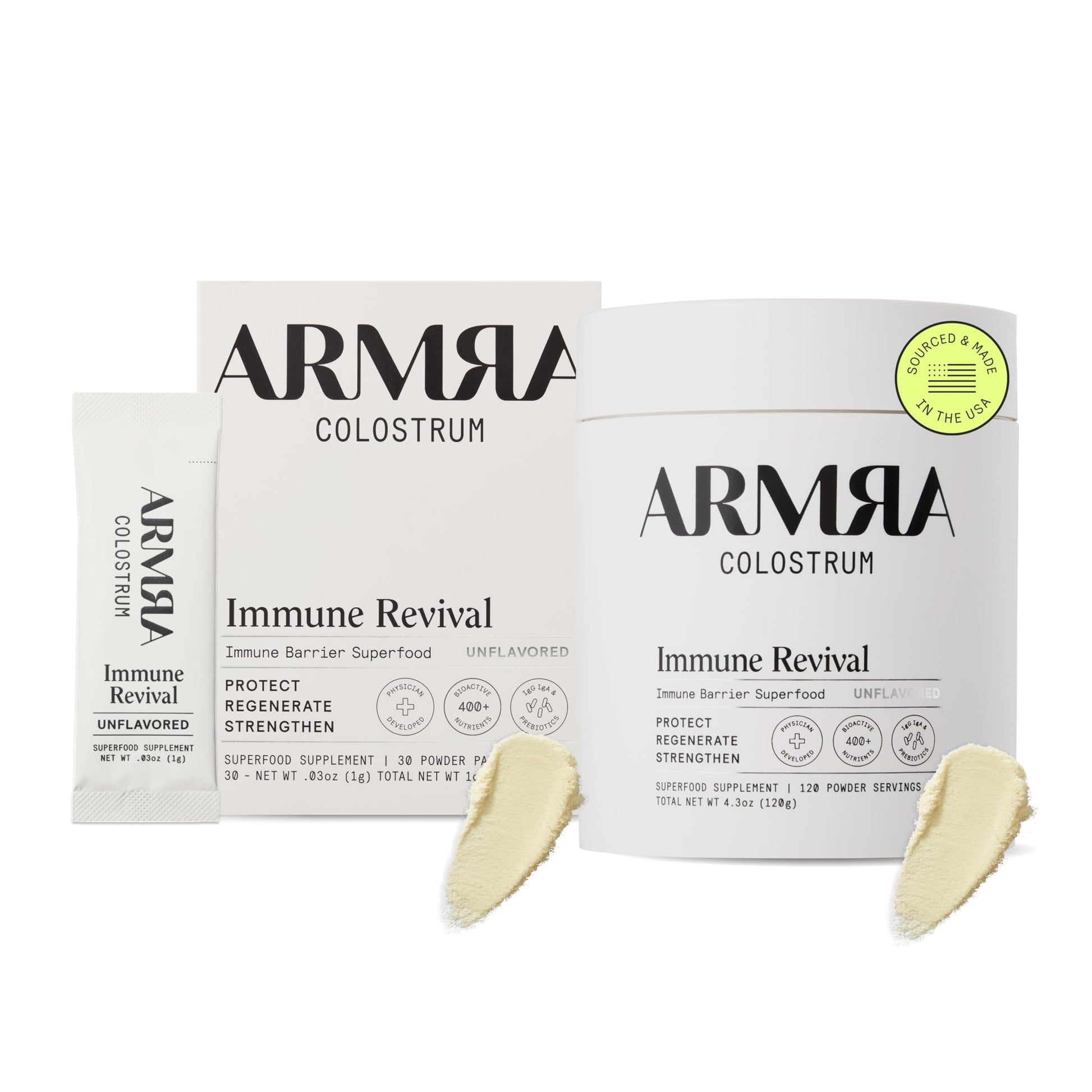 ARMRA Colostrum™ Premium Powder, Grass Fed, Gut Health Bloating Immunity Skin & Hair, Contains 400+ Bioactive Nutrients, Keto, Gluten & Fat Free (Unflavored Bundle | 150 Servings) ARMRA buy australia supplements