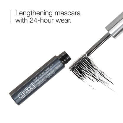 Clinique Lash Power Tubing Mascara Long-Wearing Formula | Length, Smudge-Proof + Safe for Sensitive Eyes, Black Onyx, 0.21 Fl Oz Clinique