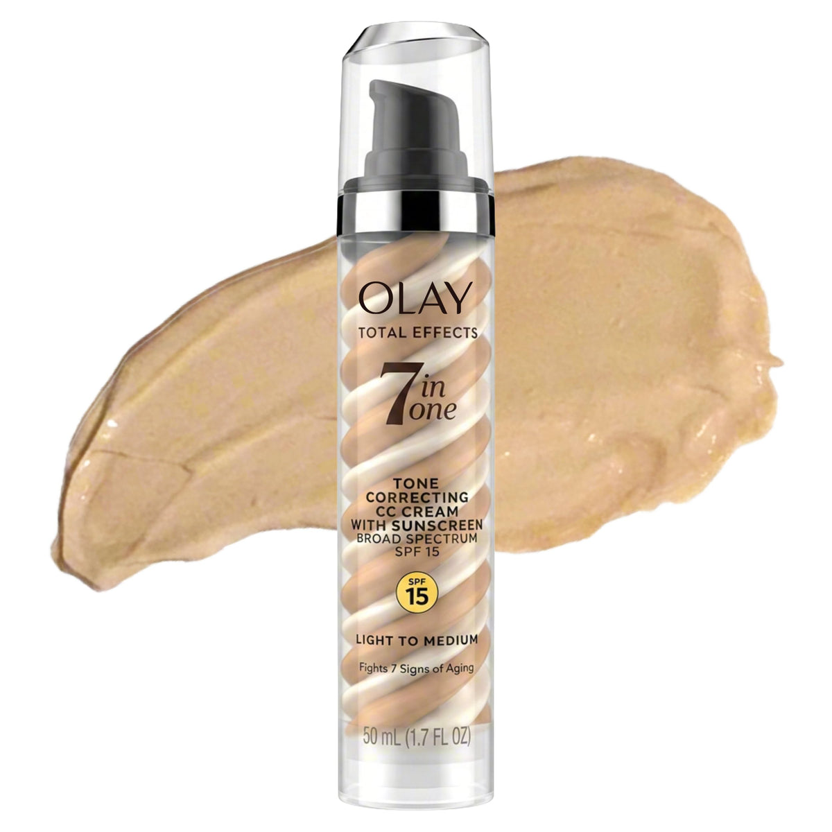 Olay Total Effects Tone Correcting Face Moisturizer with Sunscreen SPF 15, Light to Medium 1.7 Ounces Olay