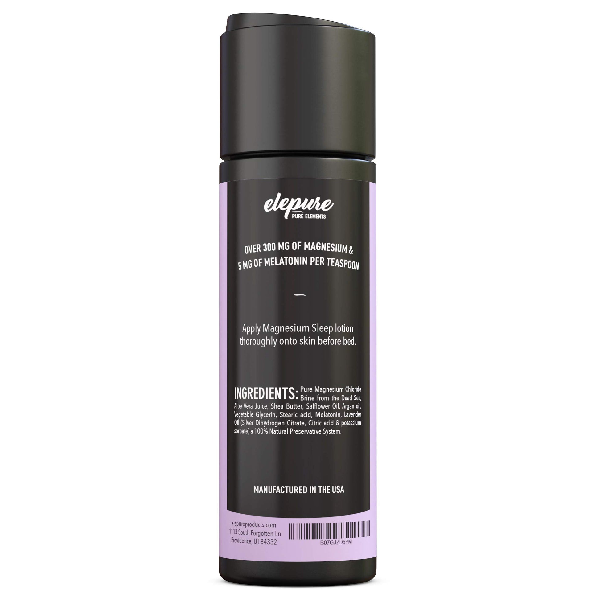 Elepure Pure Elements Magnesium Sleep Lotion with Lavender and Melatonin - Topical Application Night Cream- High Potency - Organic Materials - Large Size - Great Value - 8 fl. oz Elepure Pure Elements buy australia supplements