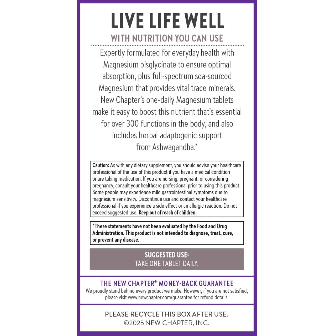 New Chapter Magnesium + Ashwagandha Supplement, 325 mg with Magnesium Glycinate for Muscle Relaxation & Recovery, Heart, Nerve & Bone Health, 2.5X Absorption, Non-GMO - 30 ct (1 Month Supply) New Chapter buy australia supplements