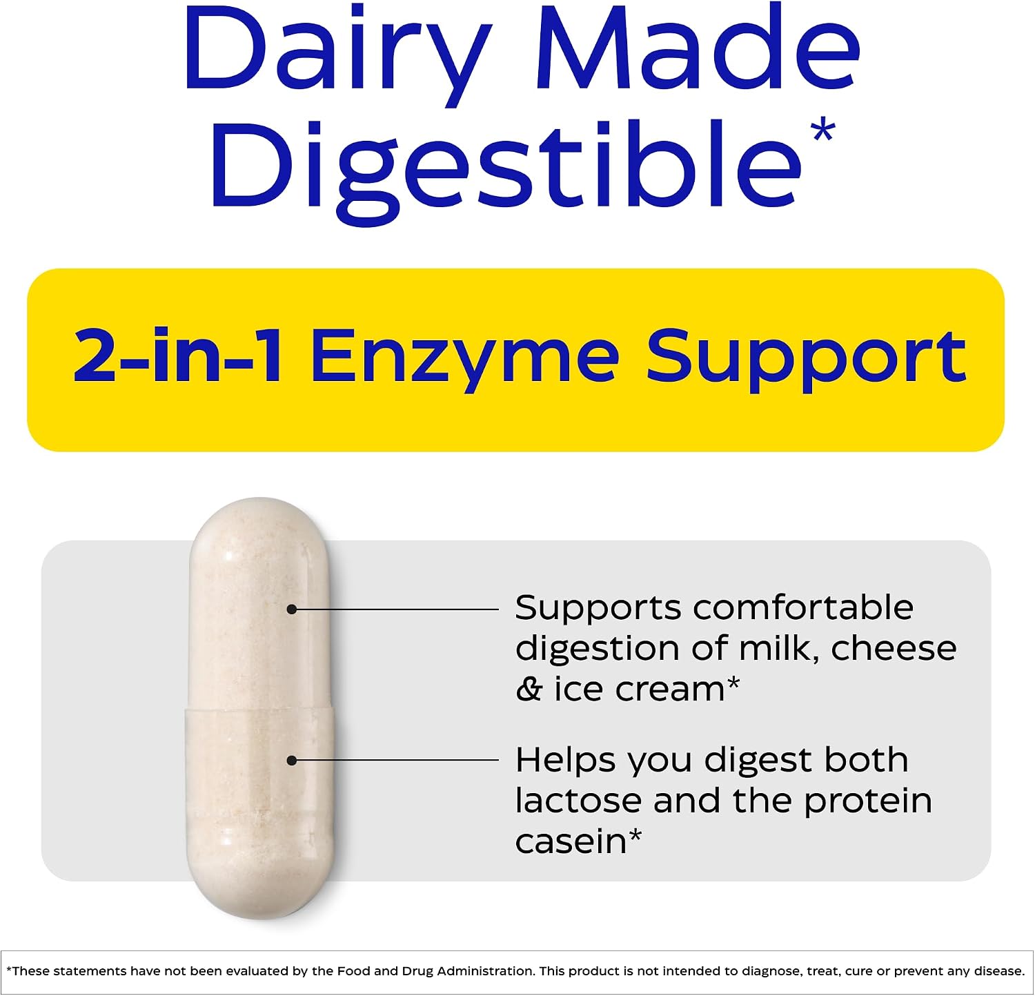 Enzymedica DairyAssist, Support for Milk & Dairy Digestion, 30 Caps Gsupps Australia