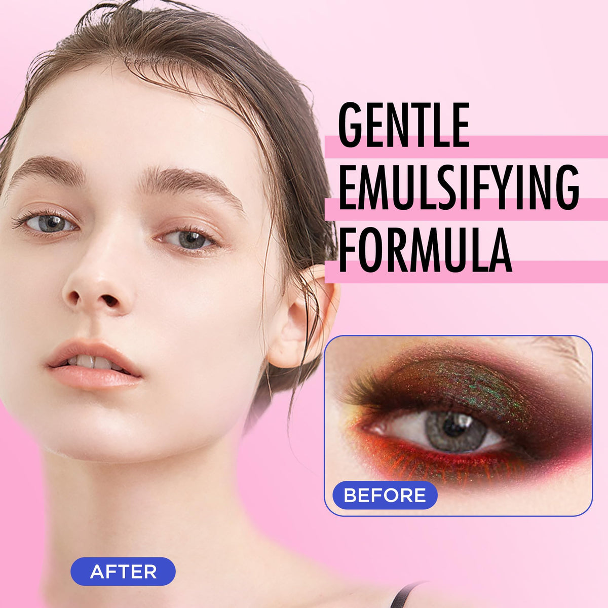 BEPHOLAN Cluster Lash Glue Remover 100ml, Makeup Remover for Sensitive Eyes BEPHOLAN