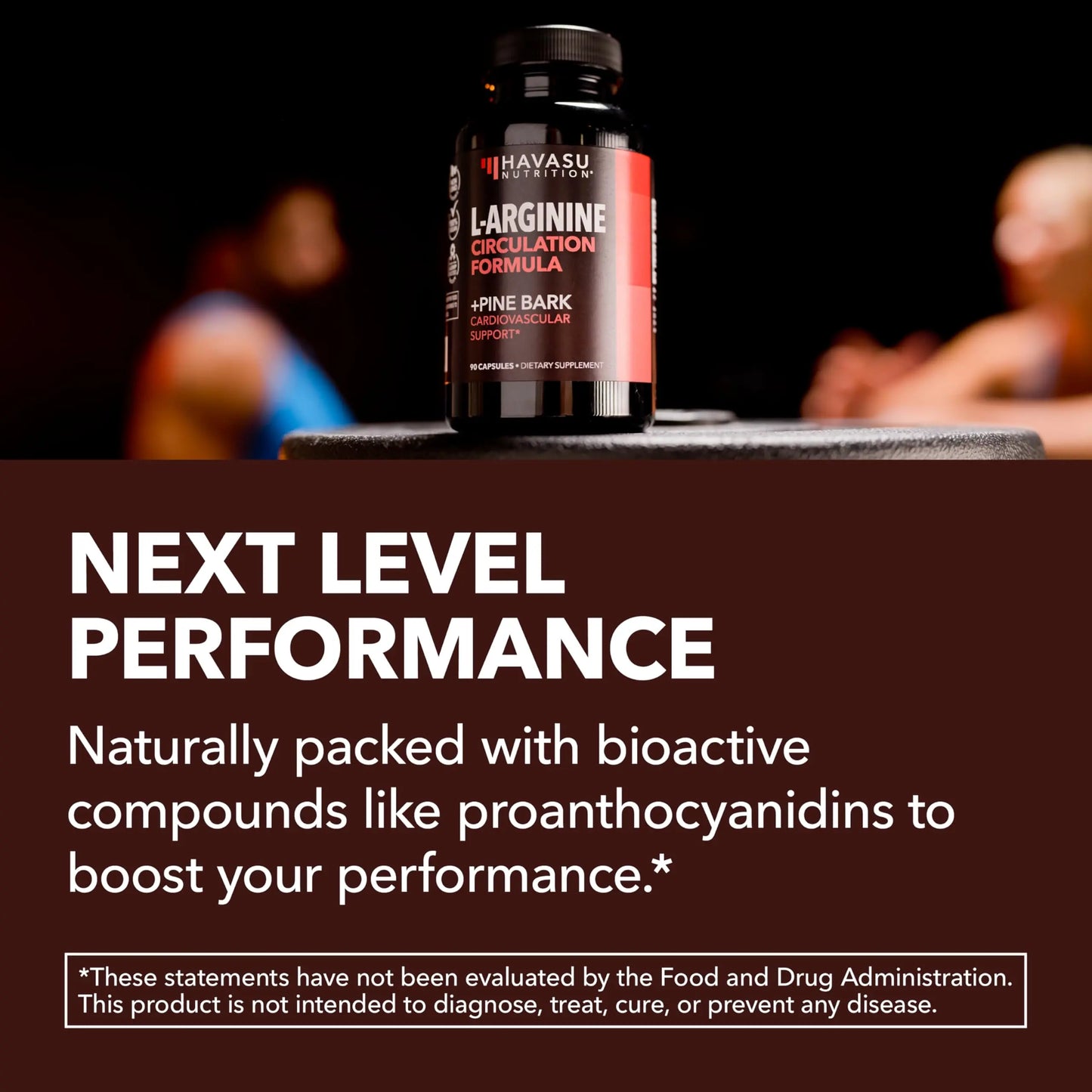L-Arginine 1800mg and Pine Bark Extract 100mg - Nitric Oxide Supplement for Men - Performance Supplement for Men's Health - 90 Count - Endurance, Recovery Support HAVASU NUTRITION