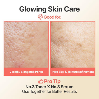 numbuzin No.3 Super Glowing Essence Toner, Fermented Toner for Skin Glow & Texture, Bifida, Niacinamide, Hydrating numbuzin