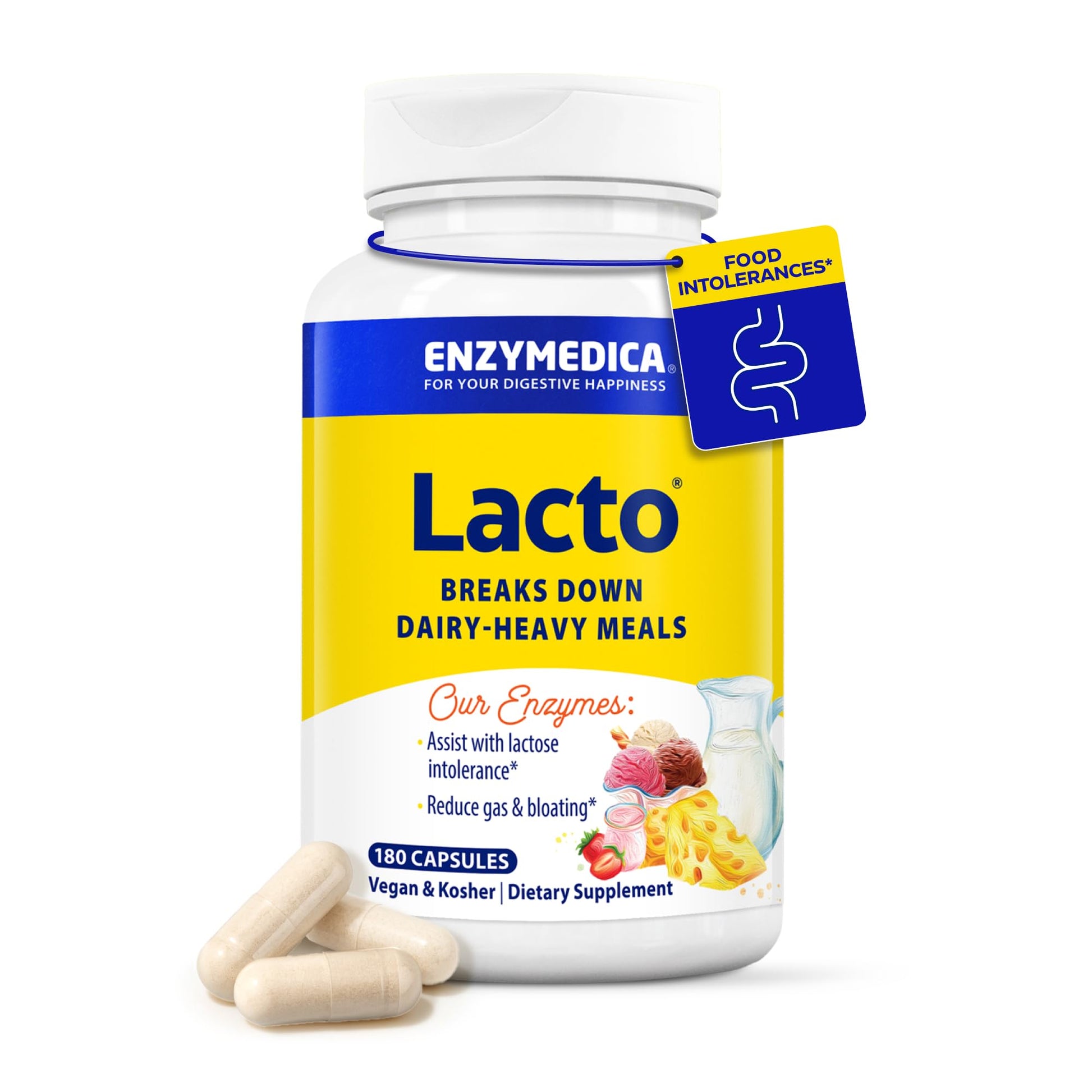 Enzymedica Lacto Digestive Enzymes for Men & Women - 90 Capsules Gsupps Australia