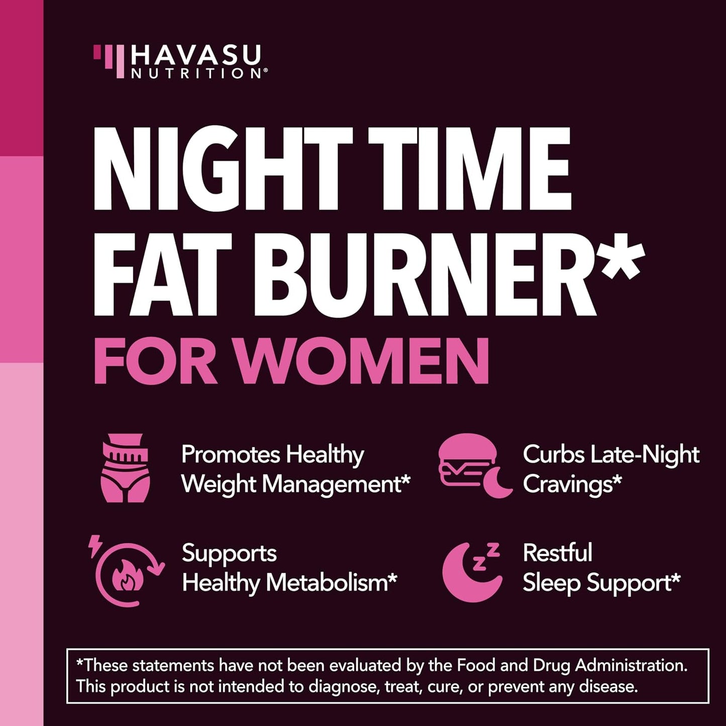 Night Time Fat Burner for Women, Belly Fat & Weight Loss Support, 60 Count | Appetite Suppressant and Overnight Metabolism Booster with Melatonin for Women, Vegan, Gluten Free, 60 Servings Gsupps Australia