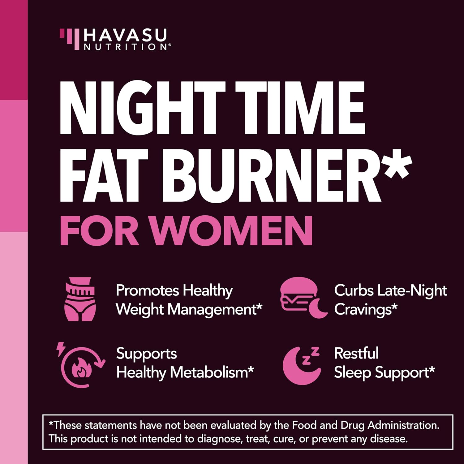 Night Time Fat Burner for Women, Belly Fat & Weight Loss Support, 60 Count | Appetite Suppressant and Overnight Metabolism Booster with Melatonin for Women, Vegan, Gluten Free, 60 Servings Gsupps Australia