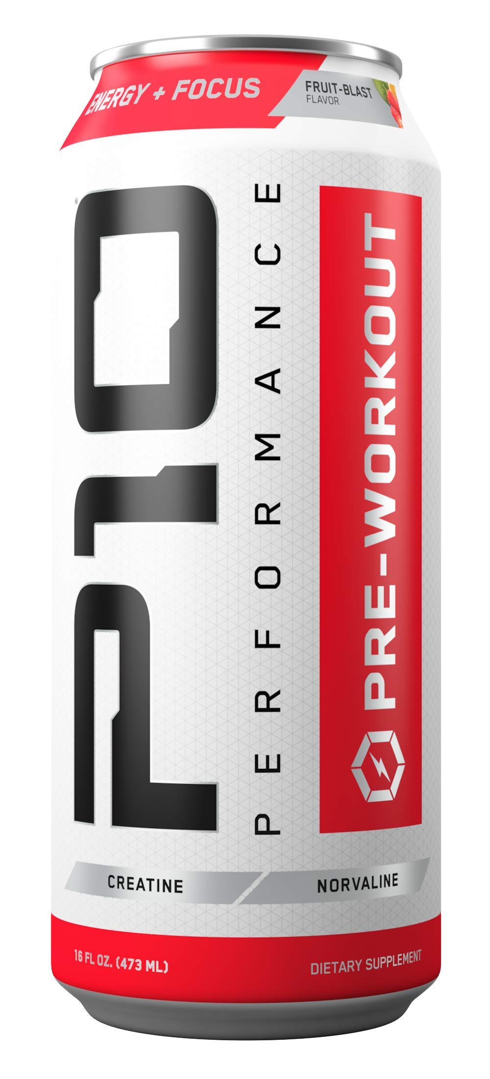 P10 Performance Sugar-Free Pre Workout Drink - 12-Pack, Fruit Blast, 12oz Cans - Energy P10 Performance buy australia supplements