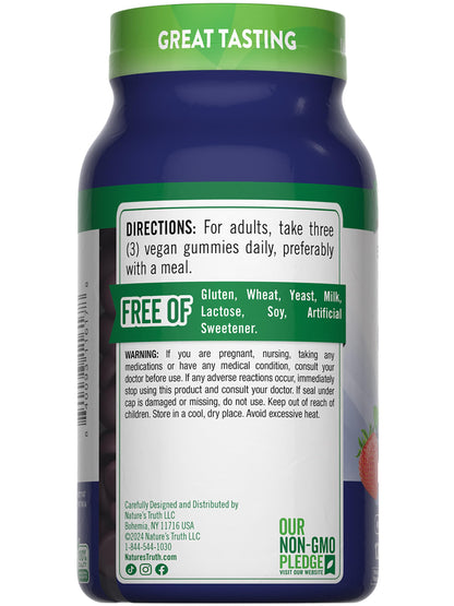 Nature's Truth Zinc Gummies for Adults | 50mg | 120 Count | Vegan, Non-GMO & Gluten Free Supplement | Mixed Berry Flavor Nature's Truth