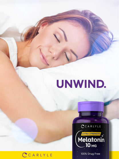 Carlyle Melatonin 10mg | 300 Softgels | Extra Strength Support for Adults | Non-GMO, Gluten Free Supplement Carlyle