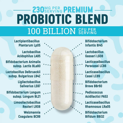 Nature's Physician Probiotics - 100 Billion CFU Per Capsule - 16 Strains + Prebiotics - Best Probiotic Supplement for Women & Men - Supports Immune, Nature's Physician