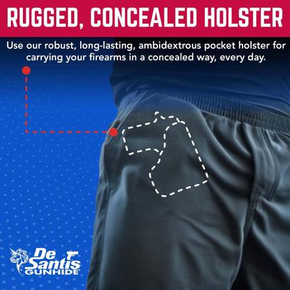 DeSantis Nemesis - Gun Pocket Holsters for Concealed Carry, Concealed Pocket Holster for Pistols, Revolvers, Soft, Designed for Comfort & Discreet Carry, Ambidextrous Gsupps Australia