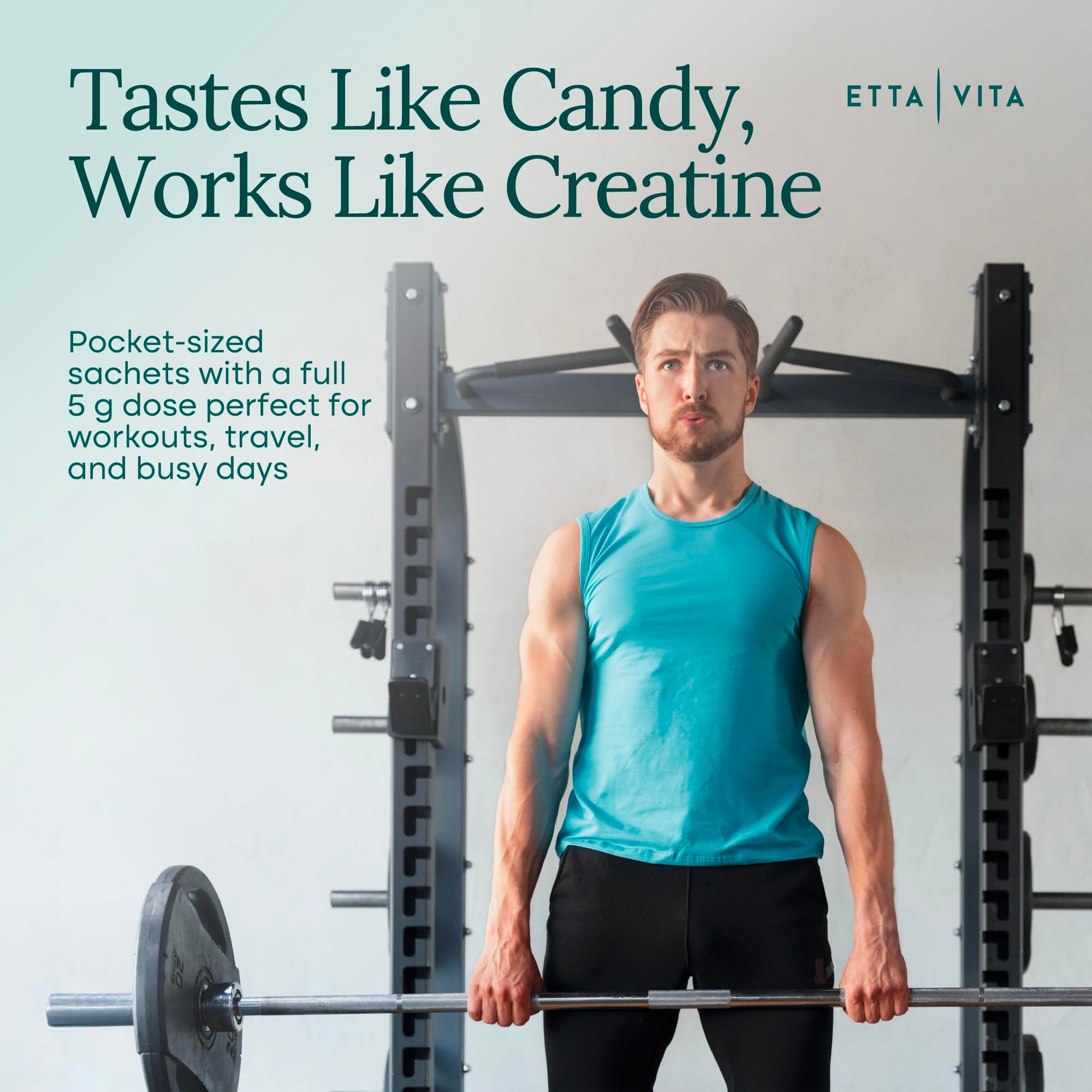 Sugar-Free Creatine Monohydrate Gummies (5g Per Packet) - Potent Creatine Gummies for Men & Women, Supplement for Muscle Support, Cognitive Function - Non-GMO, Gluten-Free, Mucuna Pruriens Etta Vita buy australia supplements