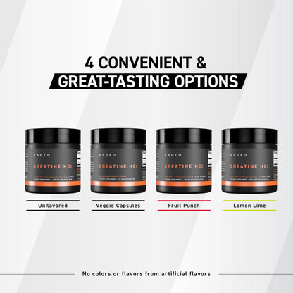 Kaged Creatine HCl Powder | 7X Concentrated vs Mono | Muscle Building & Recovery | High Absorption | No Bloating | Creatine for Men & Women Kaged
