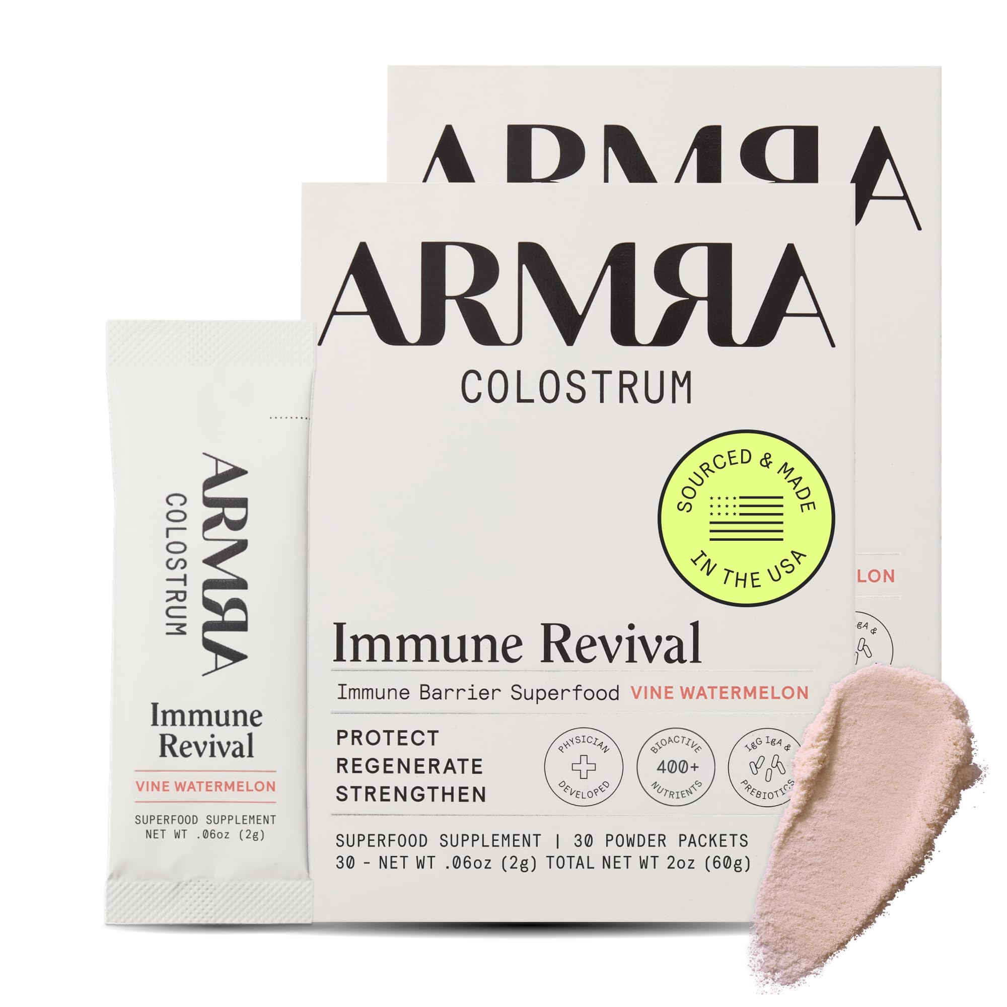 ARMRA Colostrum Powder | Vine Watermelon | Gut Health & Bloating | Skin & Hair | Immunity | Keto, Gluten & Fat-Free | 60 Servings ARMRA buy australia supplements