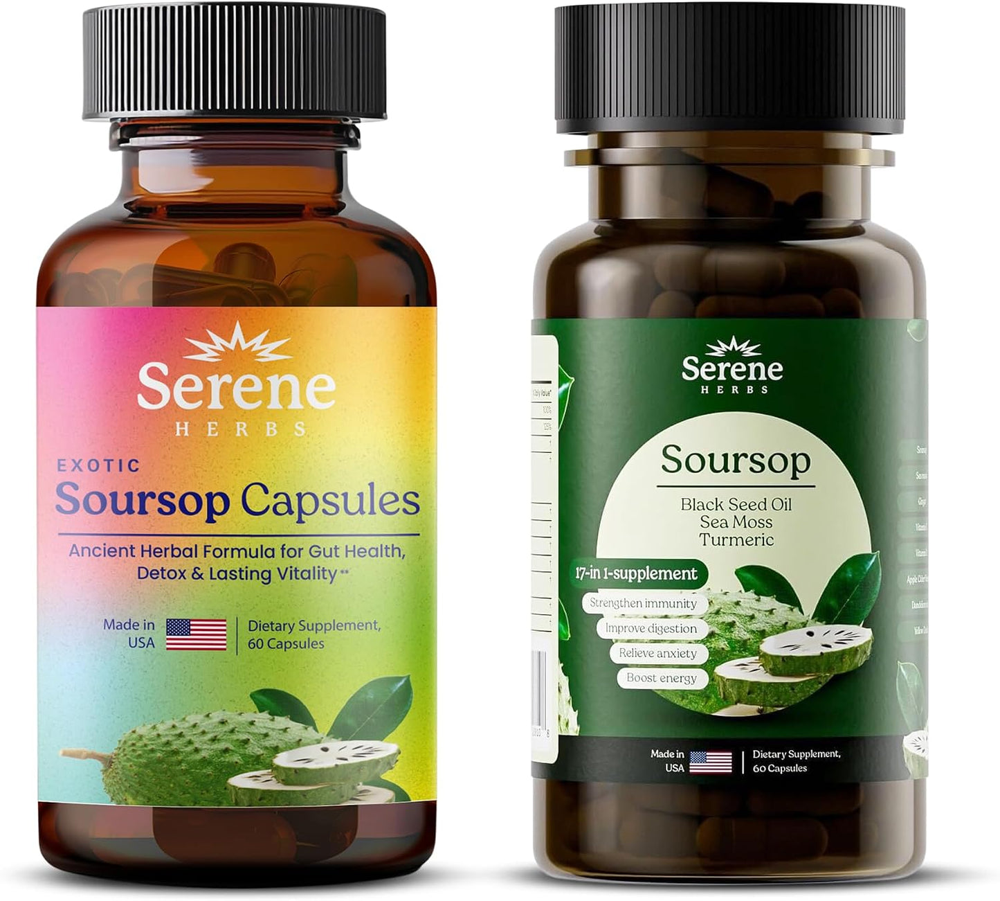 Serene Herbs Cellular Detox Duo – Soursop Capsules + 17-1 Capsules