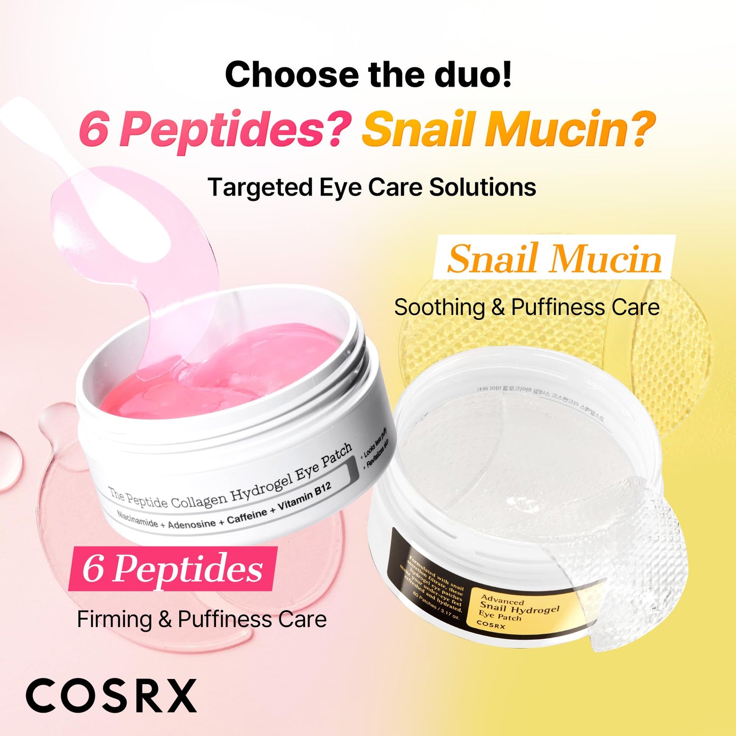 COSRX Snail Mucin Peptide Under Eye Cream, 0.84 fl oz, 73.7% Snail Mucin and Niacinamide, Eye Care COSRX