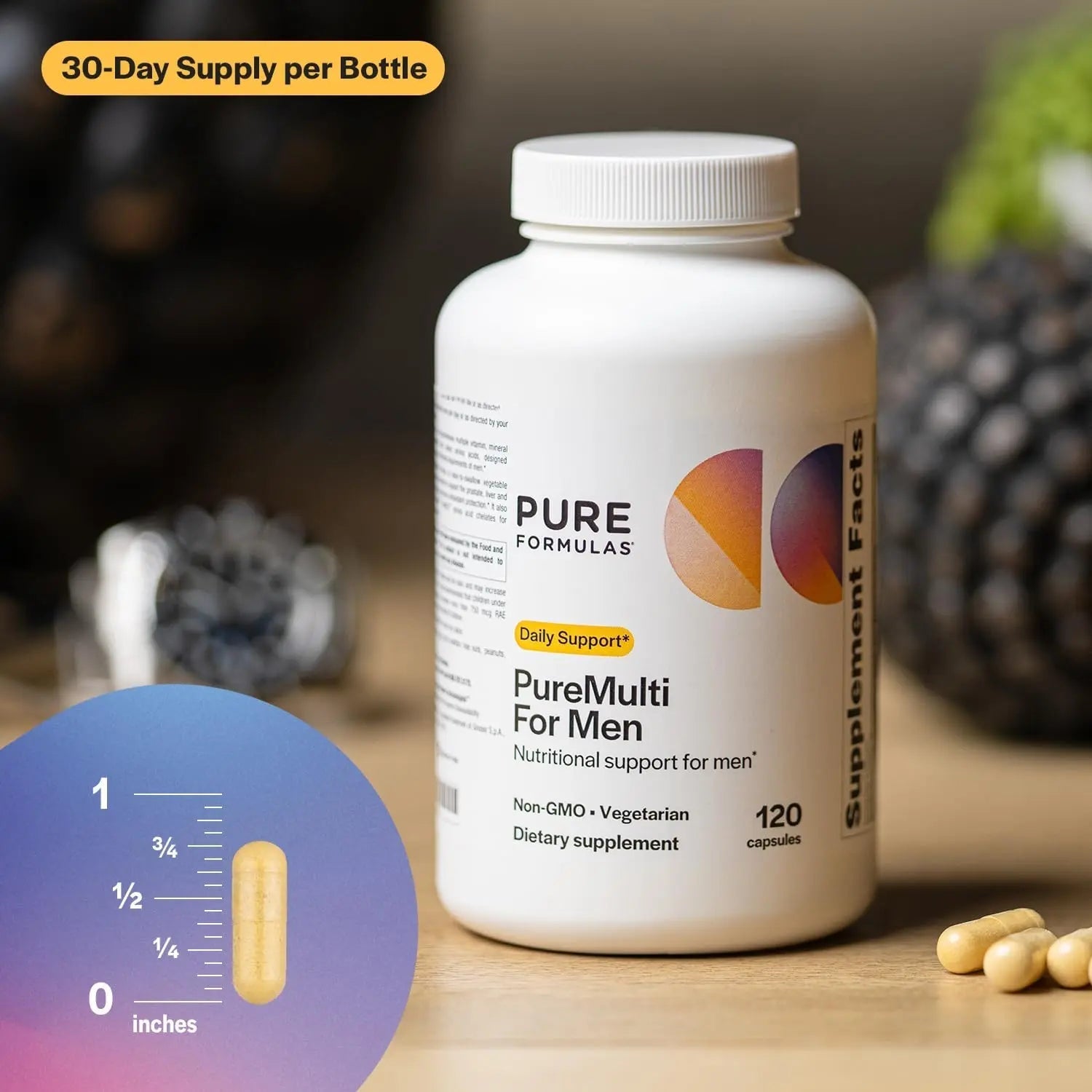 PureFormulas PureMulti for Men - Daily Comprehensive Multivitamin for Men's Health, Vitality, Energy, Focus, & Performance. Mens Vitamins A, C, D, E, & B12 PureFormulas buy australia supplements