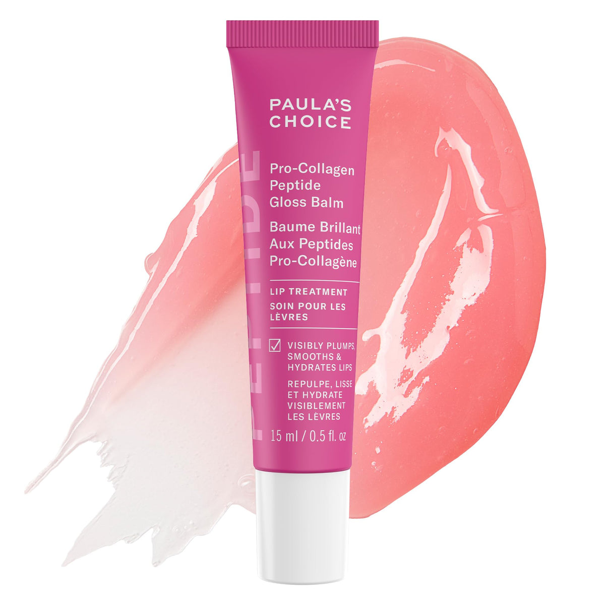 Paula's Choice Pro-Collagen Peptide Gloss Lip Balm, Sheer Pink, 0.5 Fl Oz Paula's Choice