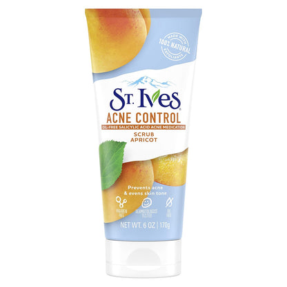St. Ives Acne Control Face Scrub Deeply Exfoliates and Prevents Acne for Smooth, Glowing Skin Apricot Made with Oil-Free Salicylic Acid Acne Medication, Made with 100% Natural Exfoliants 6 oz Gsupps Australia