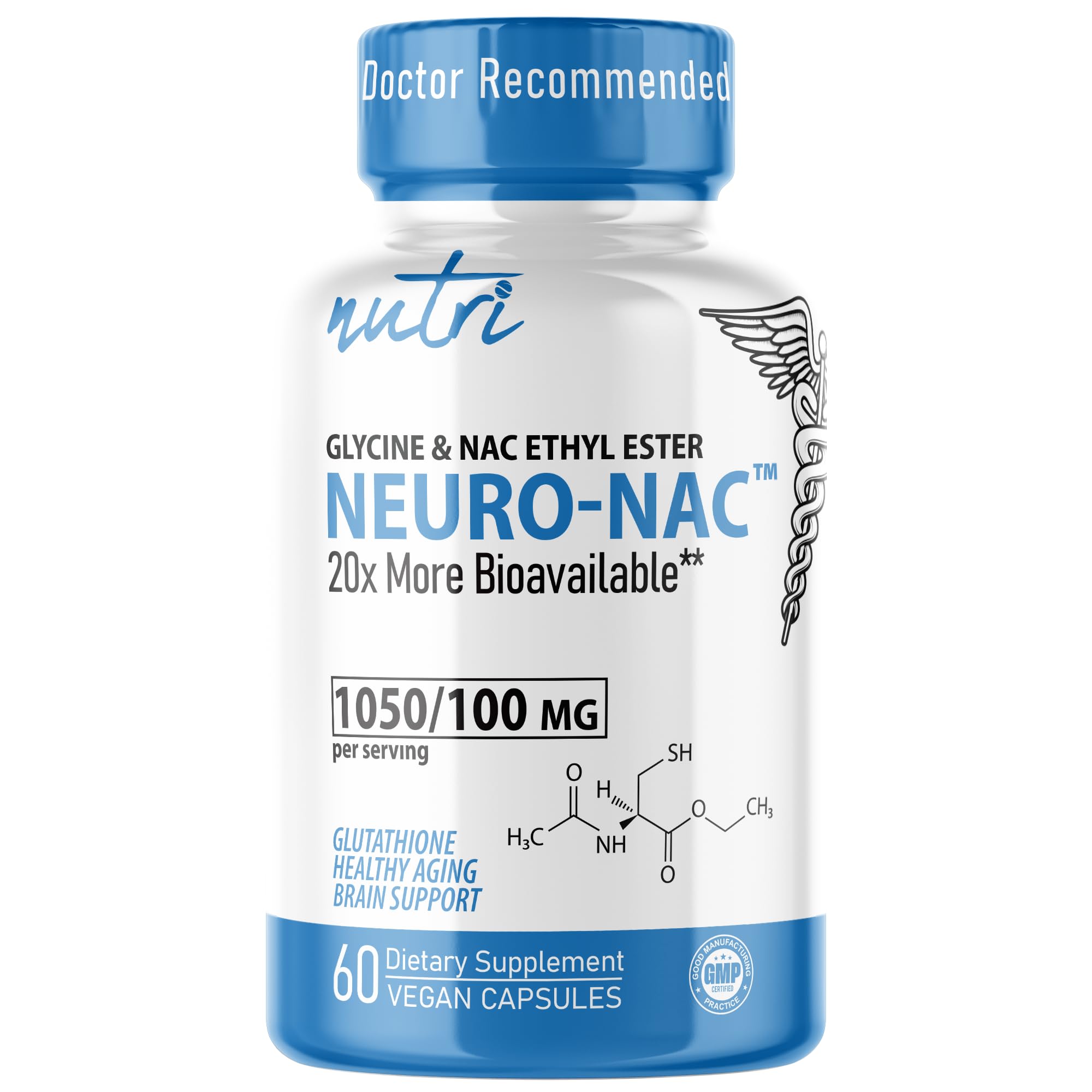 Neuro NAC Supplement N-Acetyl Cysteine Ethyl Ester - 20x More Bioavailable Than NAC 600 mg - Boost Glutathione 10x More Than Liposomal Glutathione Nature's Fusions buy australia supplements