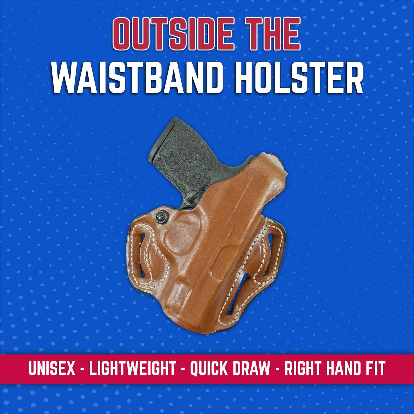 DeSantis Thumb Break Scabbard - OWB Gun Holster for Men and Women, Leather Belt Slide Holster for Pistols, Exact Molding, Secure and Highly Concealable OWB Carry Gsupps Australia