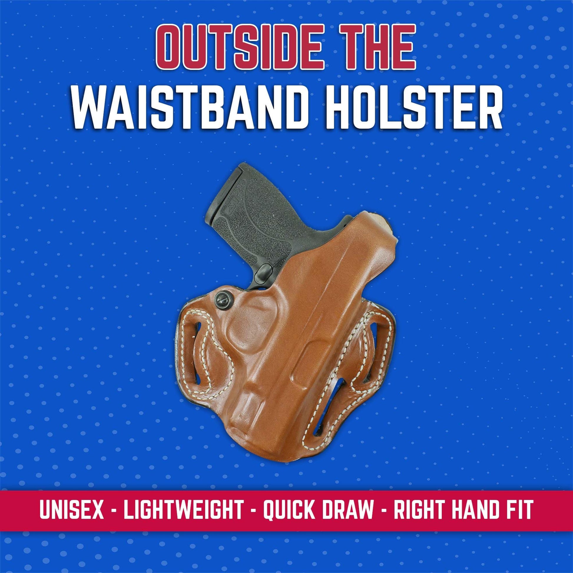 DeSantis Thumb Break Scabbard - OWB Gun Holster for Men and Women, Leather Belt Slide Holster for Pistols, Exact Molding, Secure and Highly Concealable OWB Carry Gsupps Australia