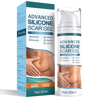 Mitgary Advanced Scar Gel, Silicone Scar Gel, Treats Old and New Scars, Reduces the Appearance of Scars from, Body, Face, Stretch Marks, Surgical Scar, Keloids, Acne, Burns and More, 50g (1.7 Oz) Mitgary