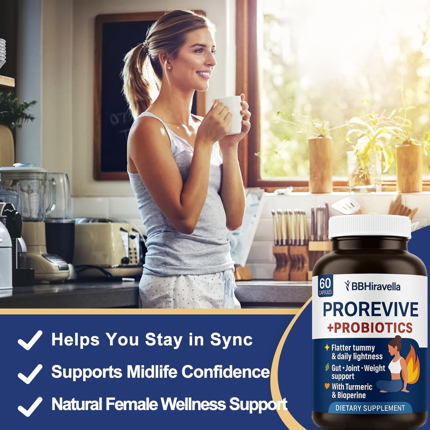 BBHiravella Prorevive for Women Menopause Support | Joint Comfort, Sexy Midsection Curves, Menopause Bloat Relief BBHiravella