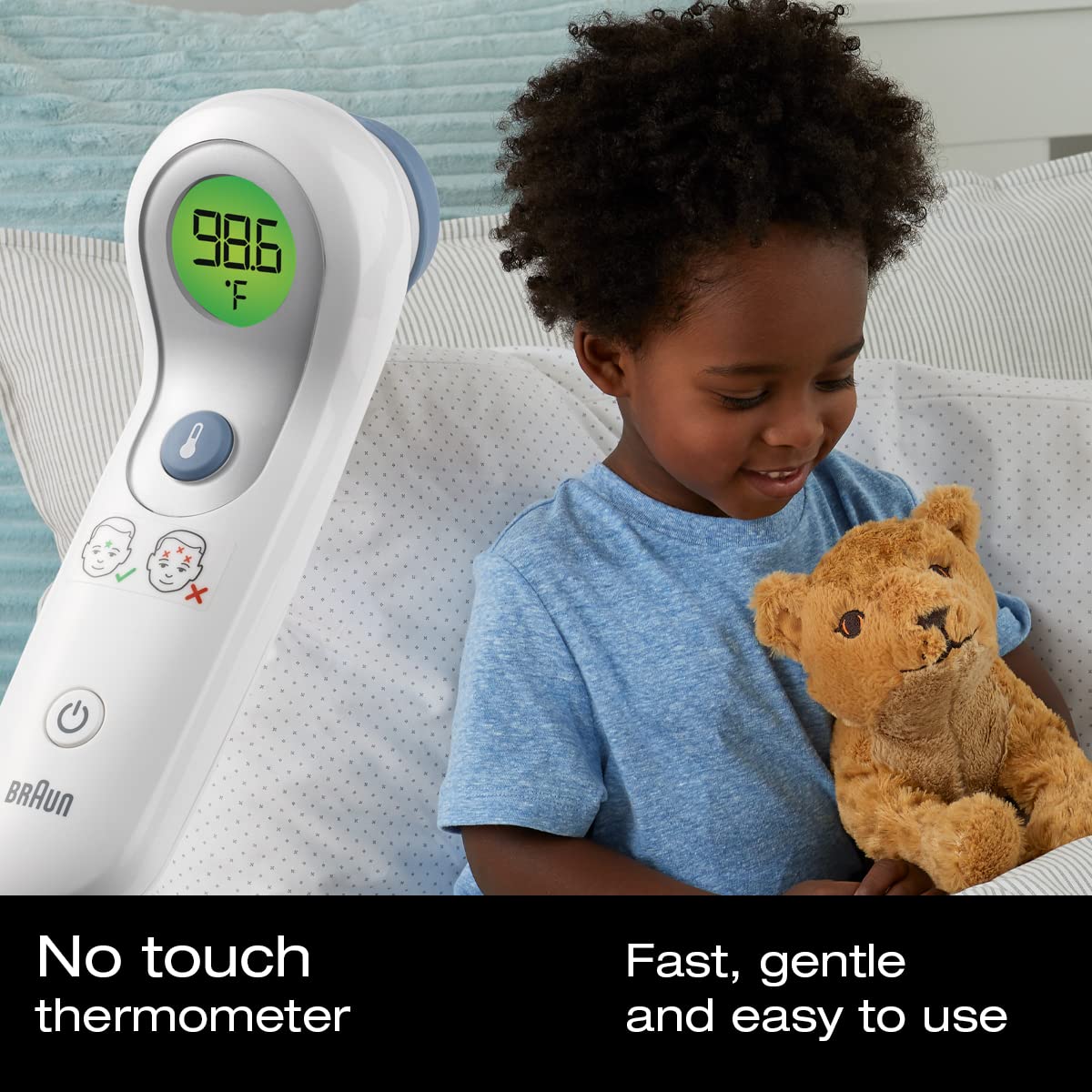 Braun No Touch and Forehead Thermometer - Touchless Thermometer for Adults, Babies, Toddlers & Kids, Color-Coded Fever Guidance, Fast, Reliable, and Accurate Results Gsupps Australia