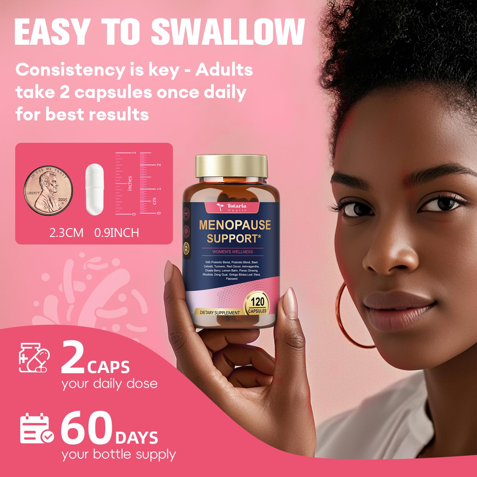 40-in-1 Menopause Supplements for Women, Multibenefit & Complete Black Cohosh for Hot Flashes, Night Sweats & Hormone Balance, w/ Probiotics, DIM, Vitex, Dong Quai, Red Clover and More, 120 Vegan Caps Totaria buy australia supplements